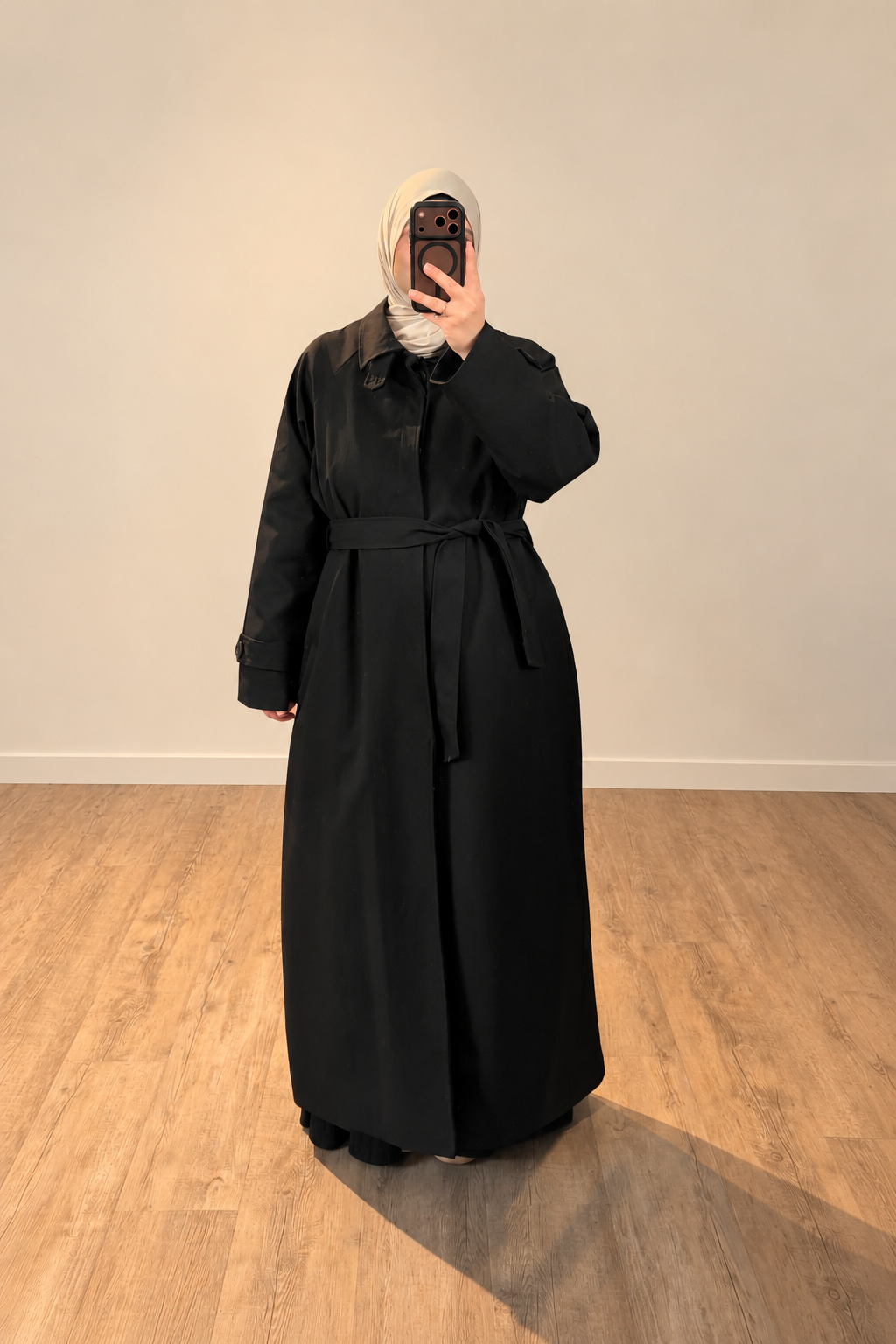 Langer Trenchcoat