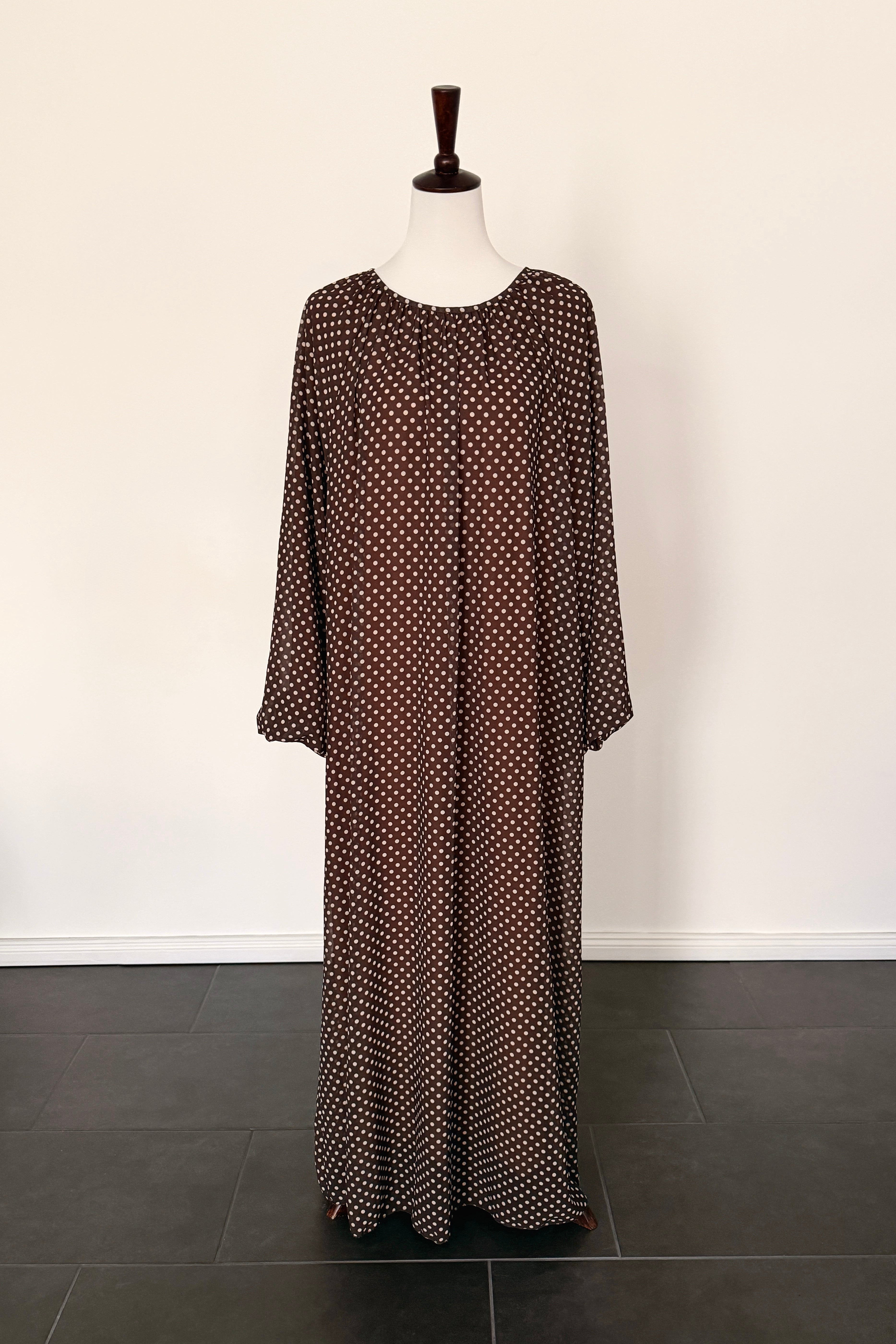 Dotted Kleid mit Bindegürtel