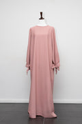Abaya mit Ballonärmeln und Schleife