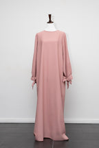 Abaya mit Ballonärmeln und Schleife