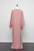 Abaya mit Ballonärmeln und Schleife
