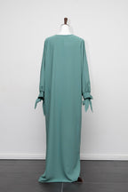 Abaya mit Ballonärmeln und Schleife