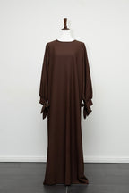 Abaya mit Ballonärmeln und Schleife