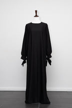 Abaya mit Ballonärmeln und Schleife