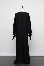 Abaya mit Ballonärmeln und Schleife